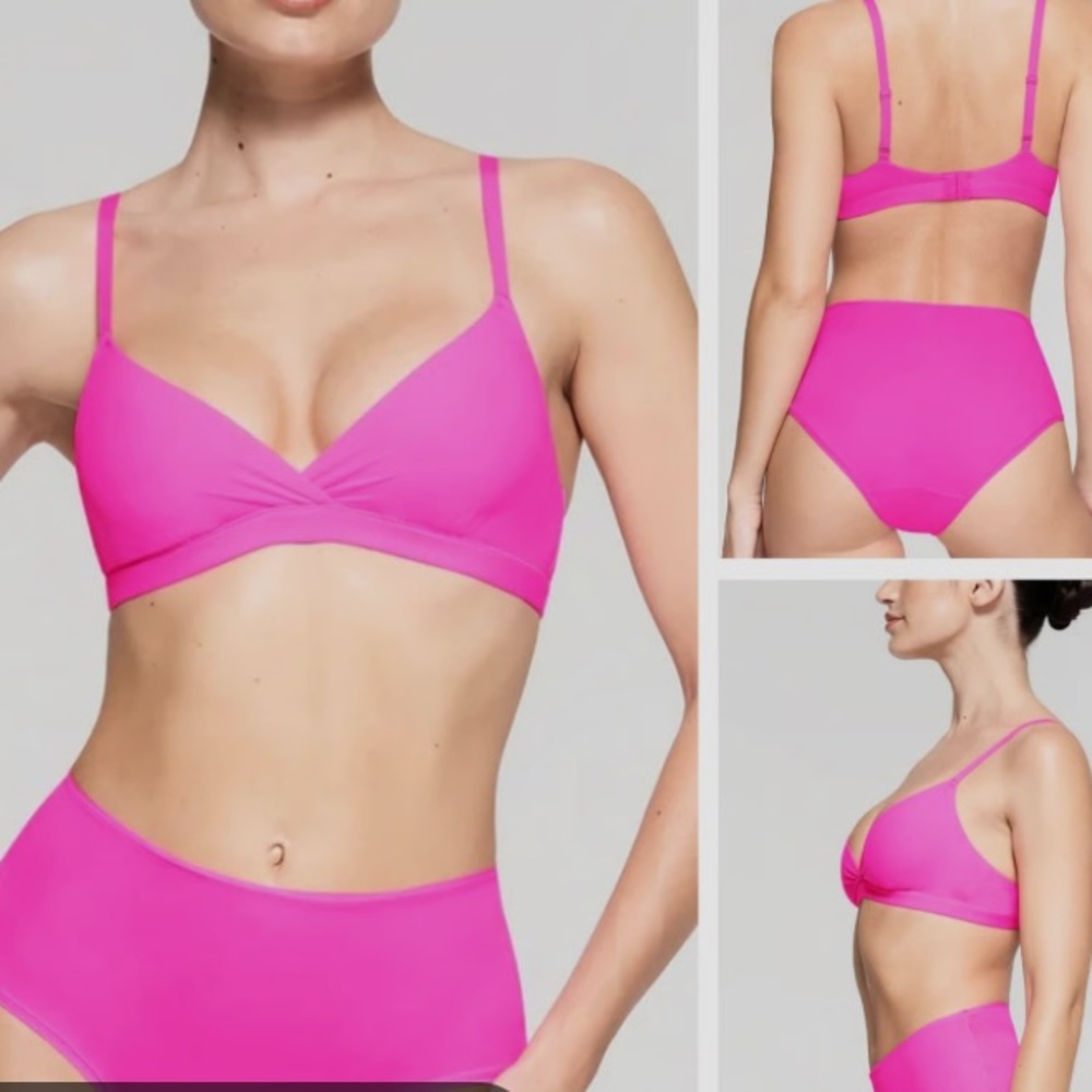 SKIMS Fits Everybody Crossover Bralette Neon Pink Size XXS